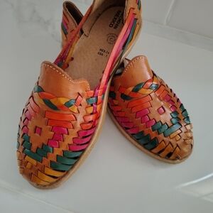 Vibrant Multicolor Leather Loafers